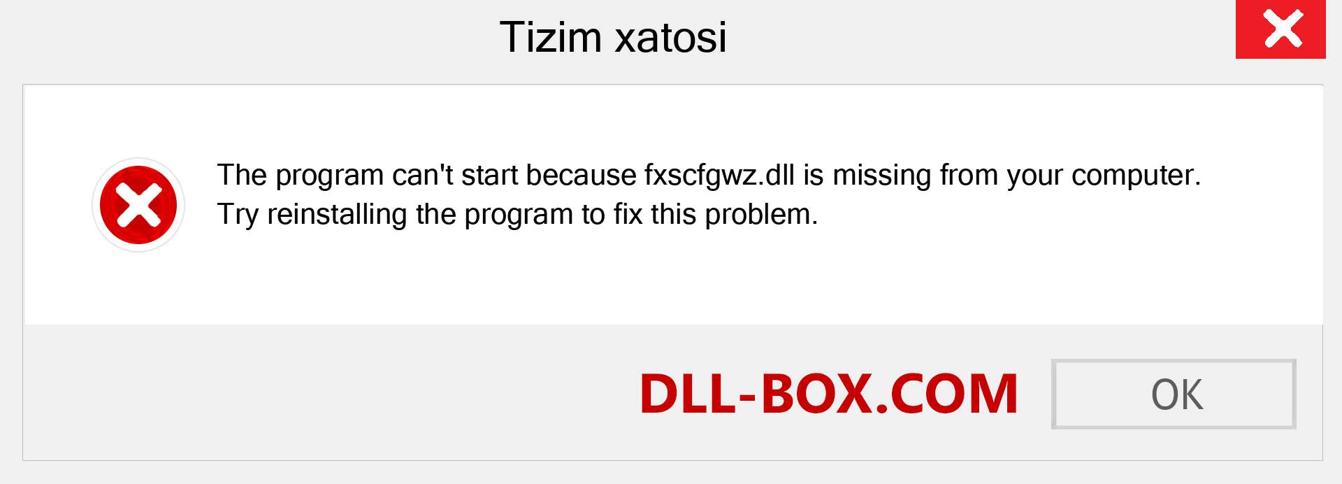 fxscfgwz.dll fayli yo'qolganmi?. Windows 7, 8, 10 uchun yuklab olish - Windowsda fxscfgwz dll etishmayotgan xatoni tuzating, rasmlar, rasmlar
